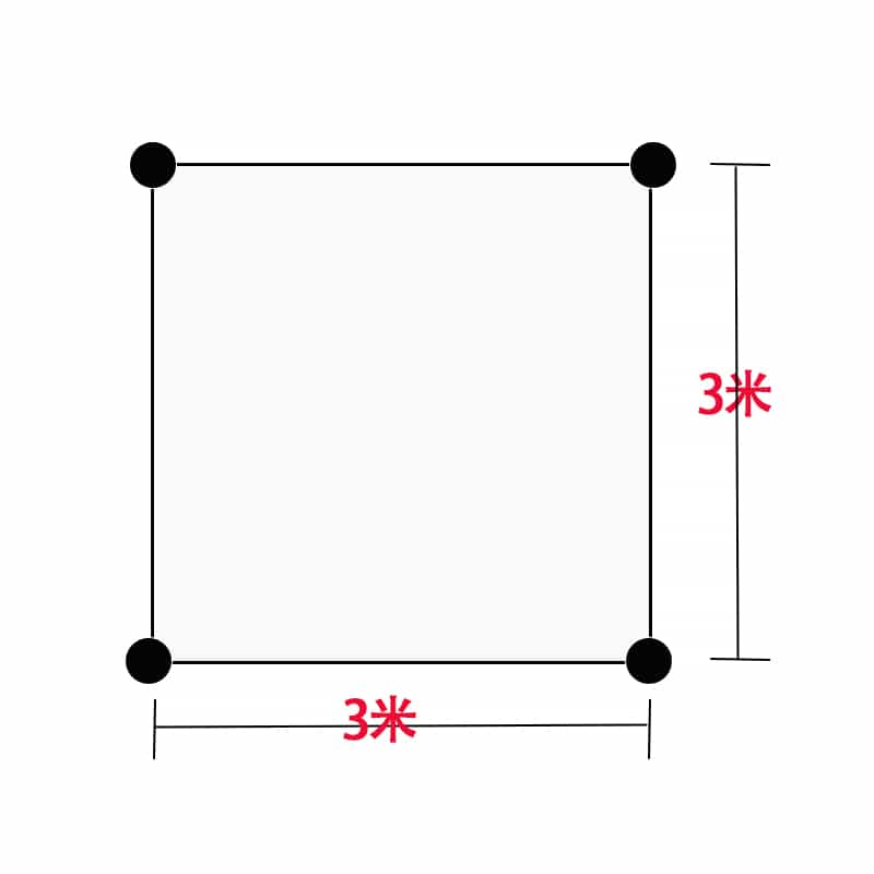 四角亭放线