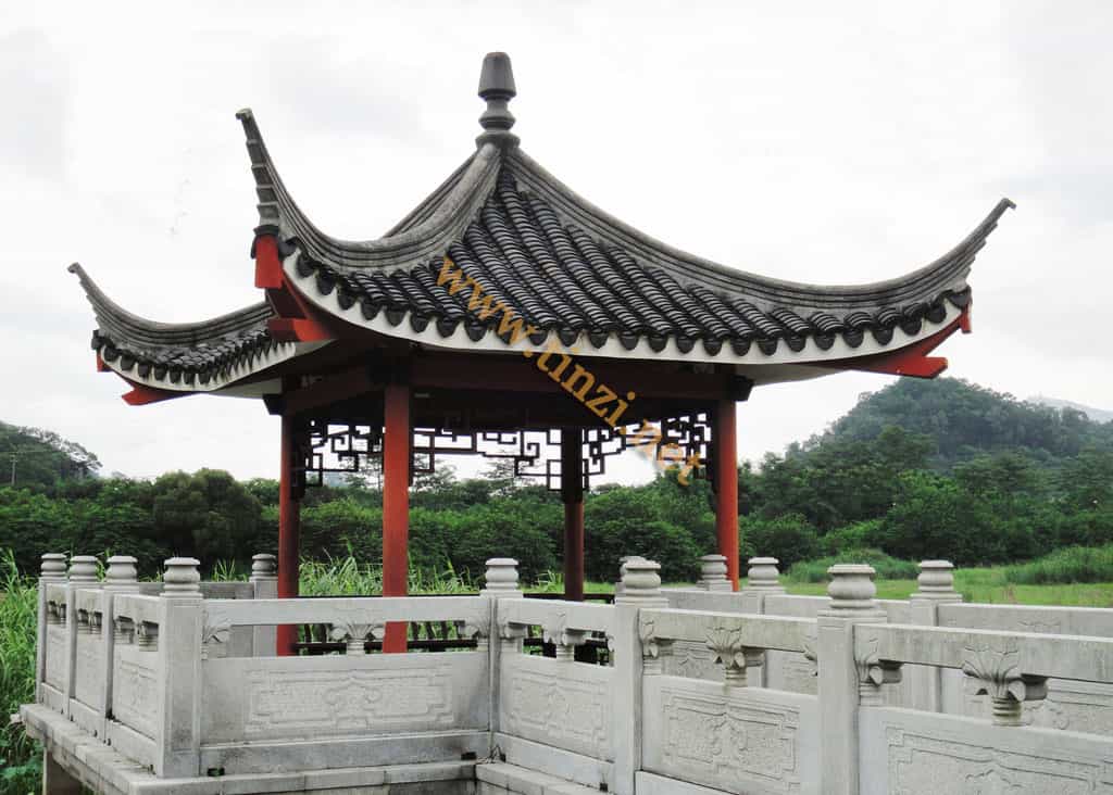 古建亭子,青瓦四角亭 古建亭子,青瓦四角亭