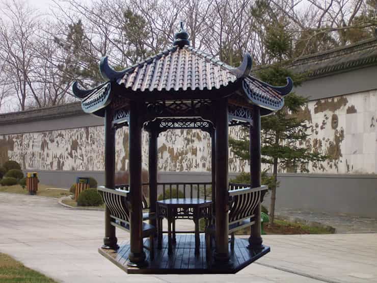 碳化木凉亭，防腐木亭子
